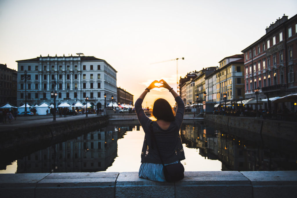Sunset Canal Grande Trieste