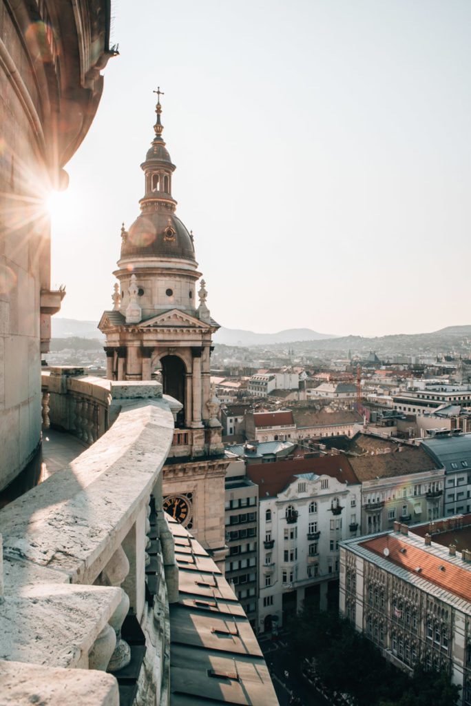 Ausblick Budapest Sonnenuntergang