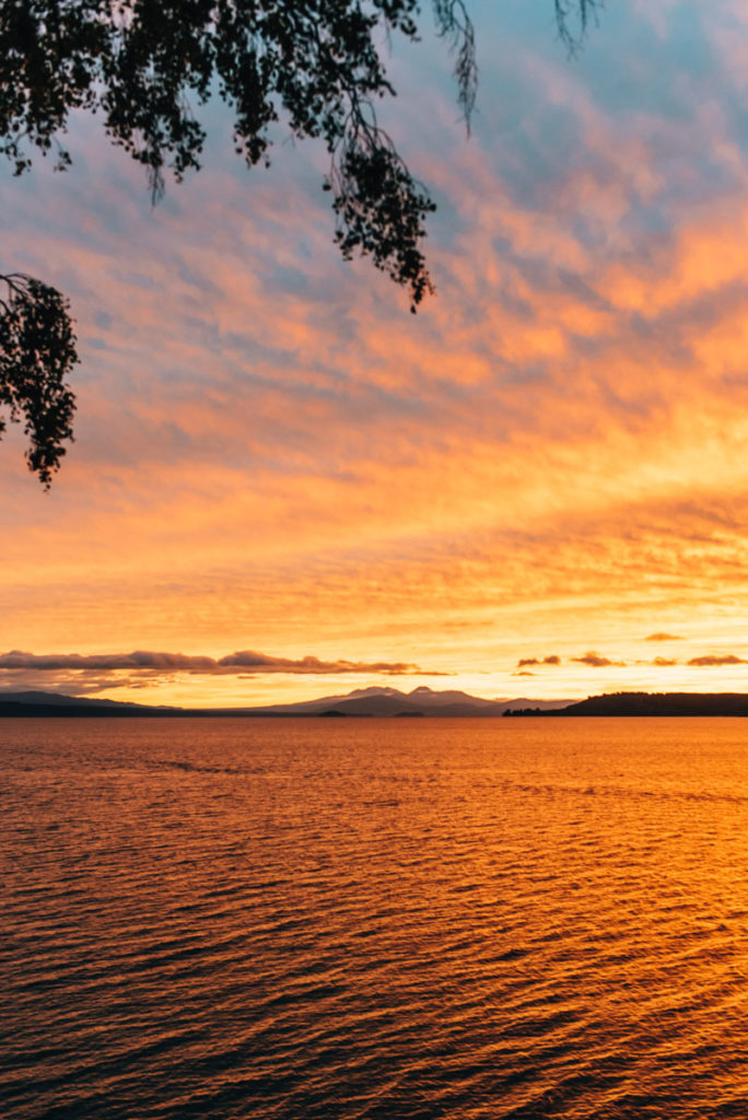 Sonnenuntergang Taupo