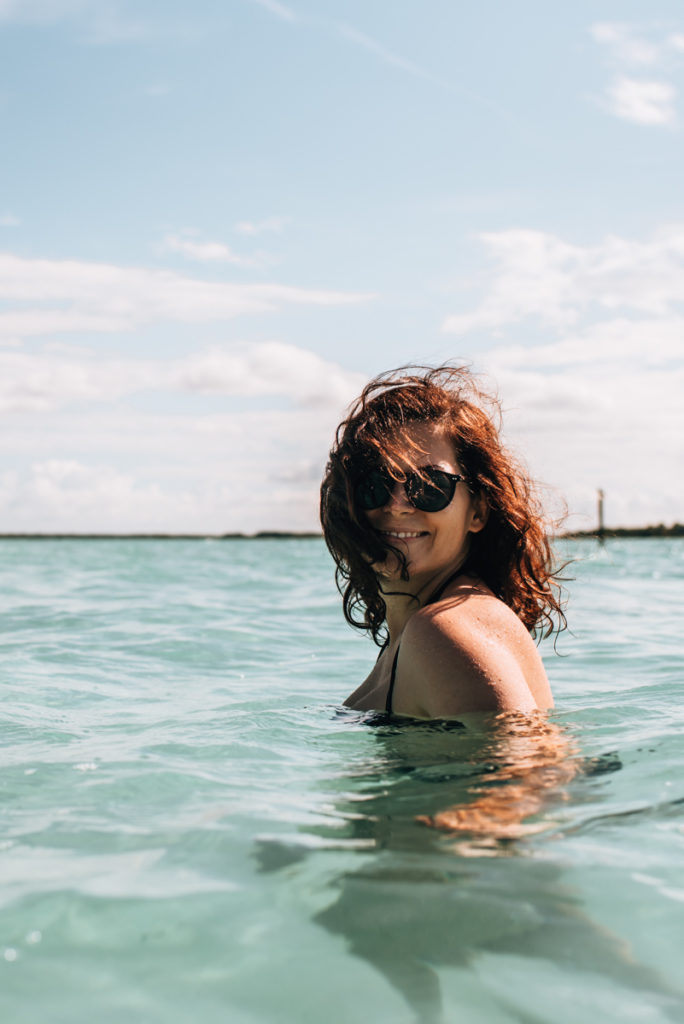 Bacalar swimming