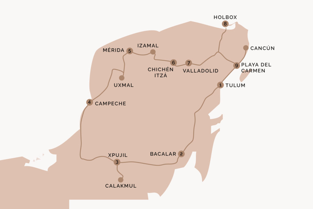 Route Yucatan 3 Wochen