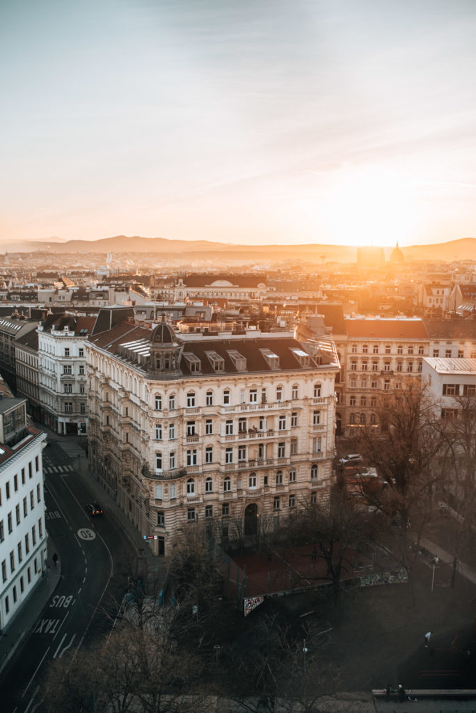Rooftop Wien Sonnenuntergang
