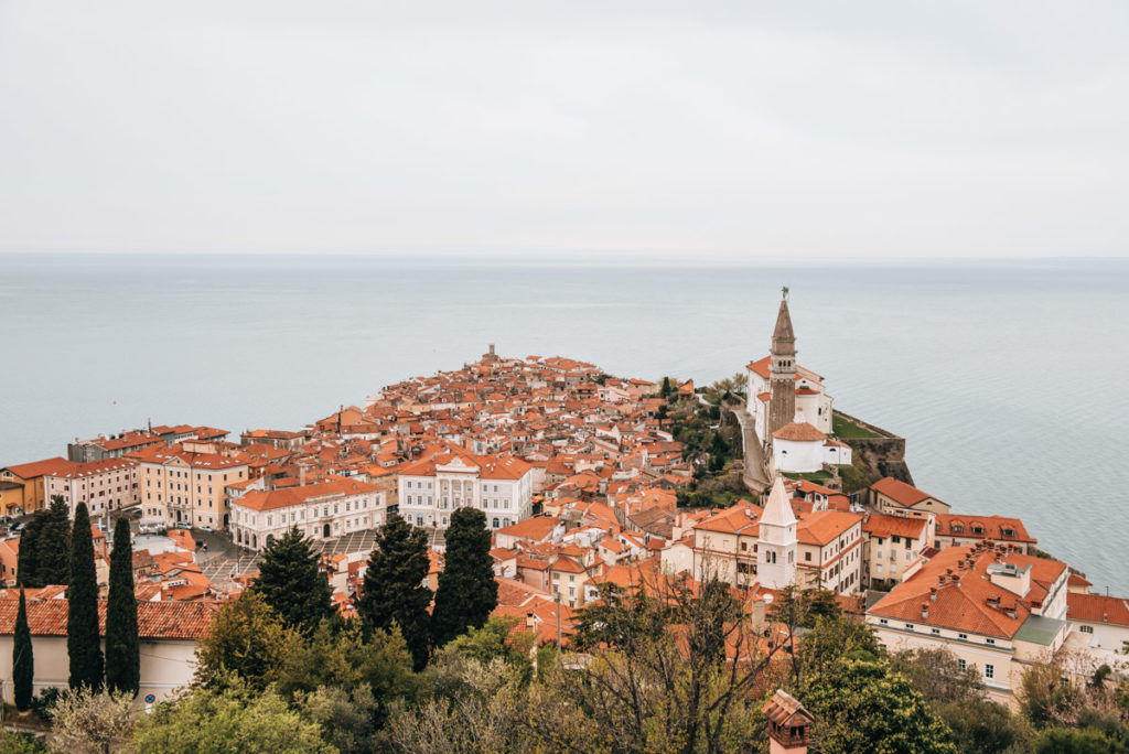 Stadtmauer Piran Aussicht