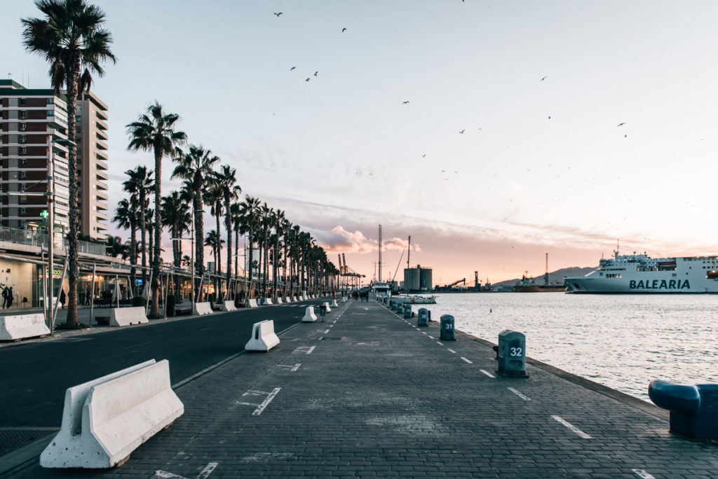 Malaga Hafenpromenade