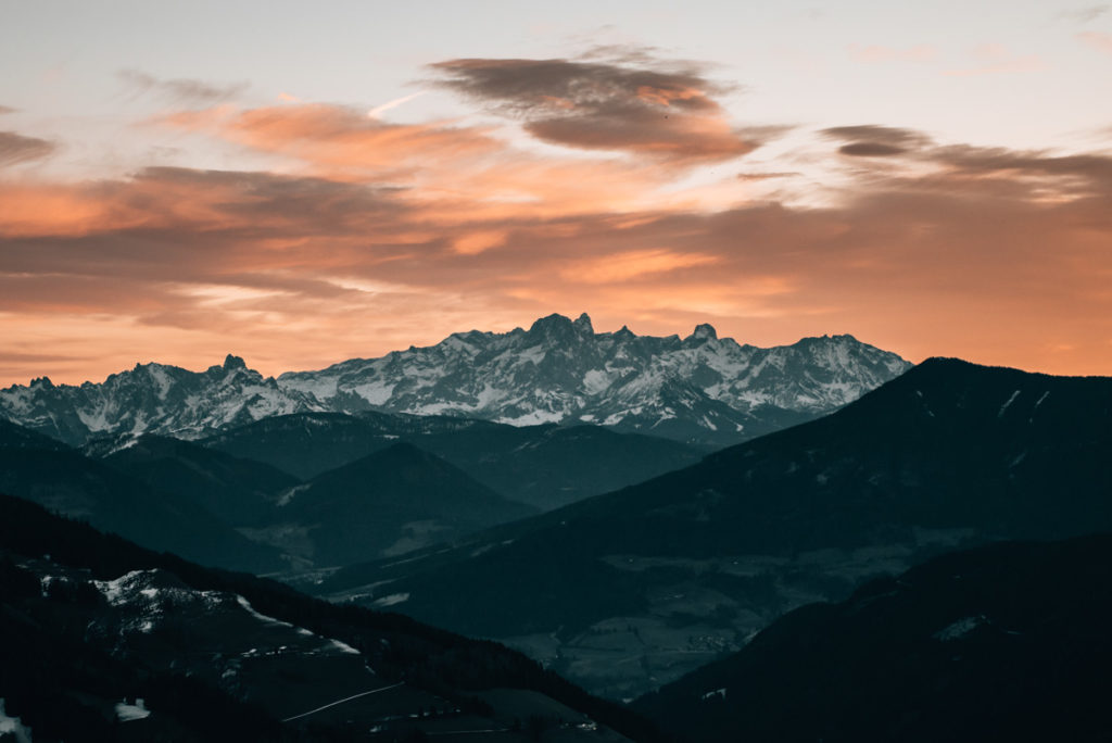 Hochkönig Sonnenaufgang Skifahren