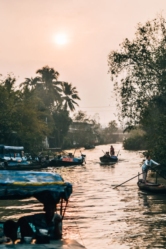 Sonnenuntergang Mekong Delta