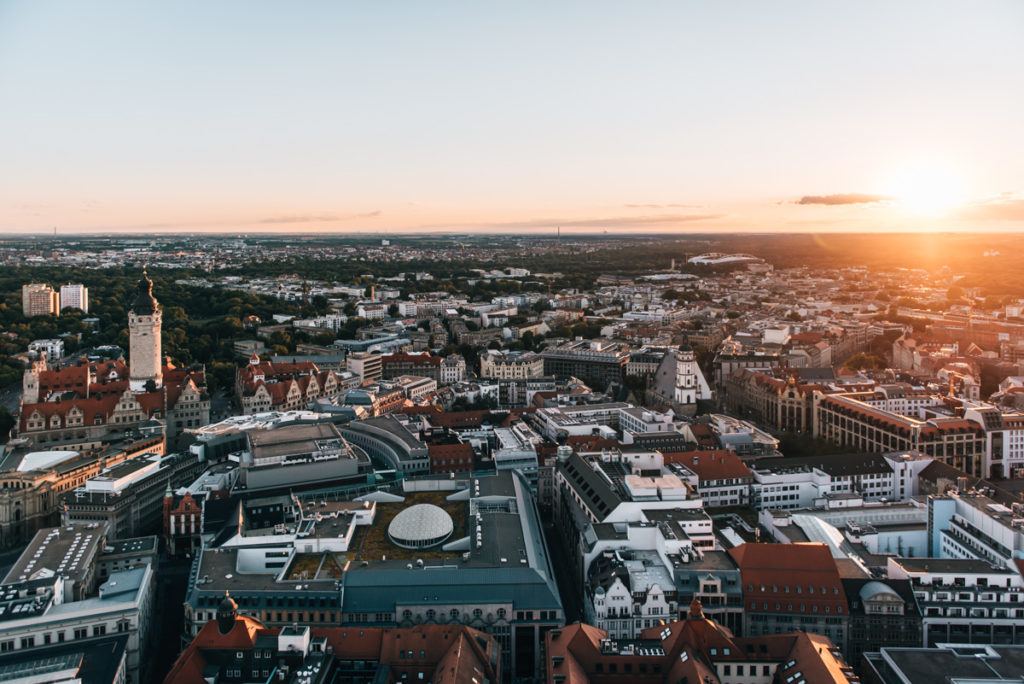Panoramatower Leipzig Ausblick