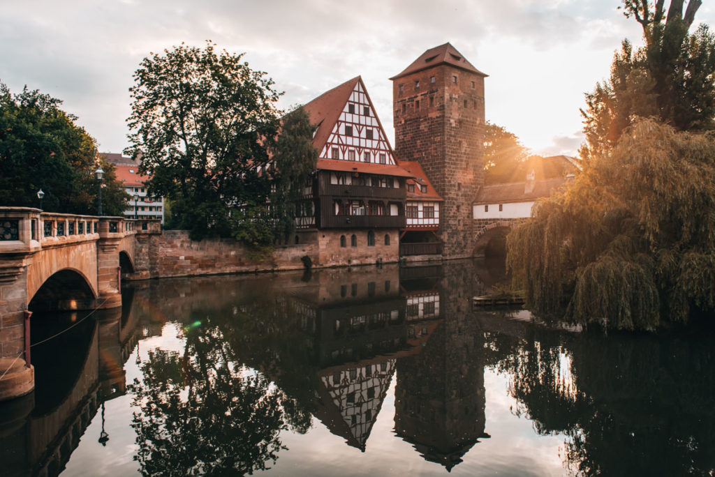 Weinstadel Nürnberg Sonnenaufgang