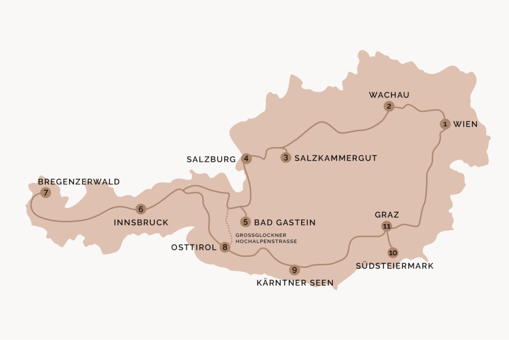 Österreich Roadtrip Reiseroute