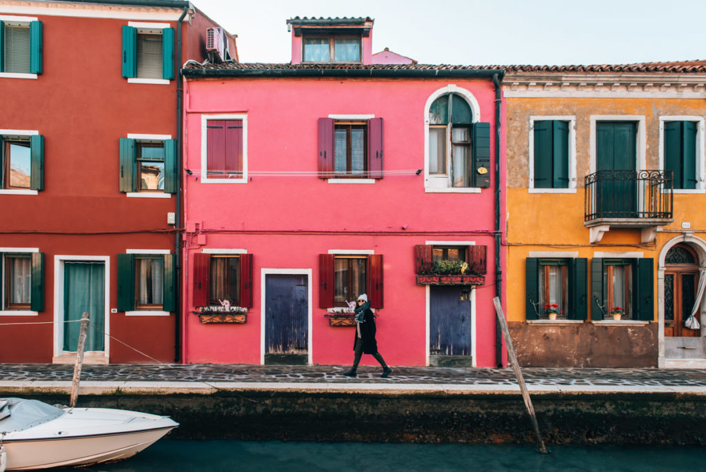 Burano bunte Häuser