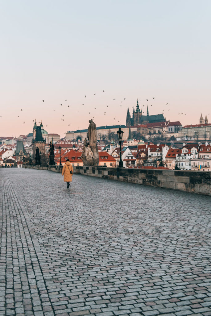 Prague Charles Bridge sunrise