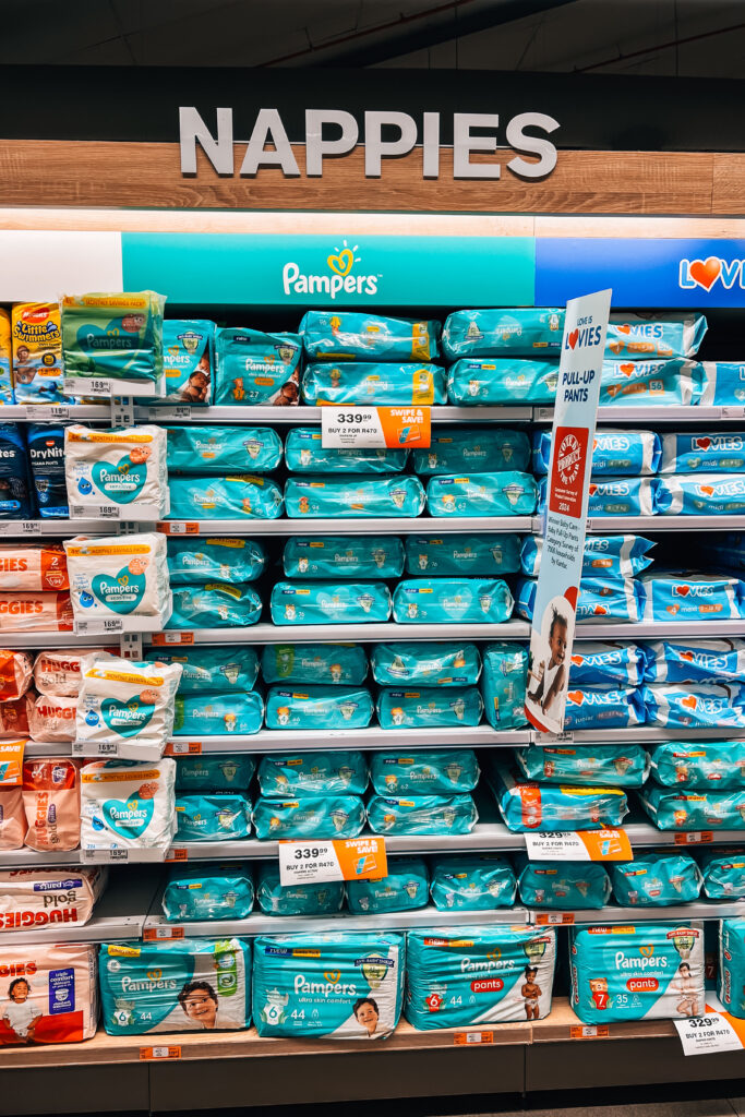 Südafrika Pampers Supermarkt